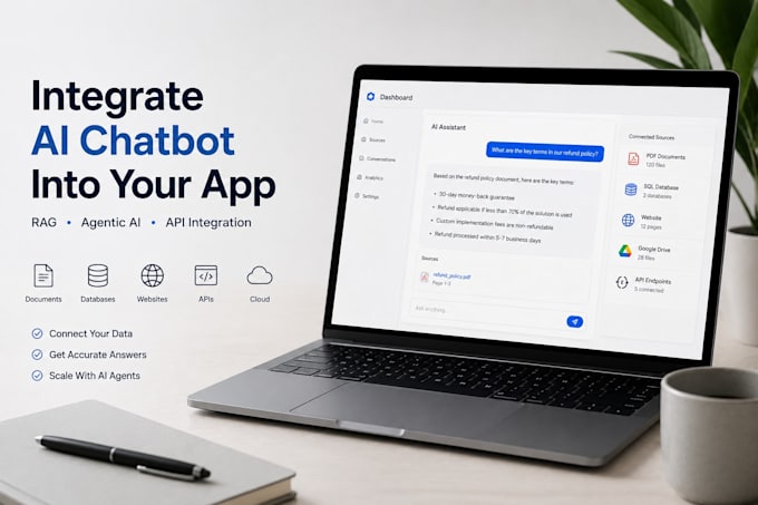 integrate rag based agentic ai chatbot in your application