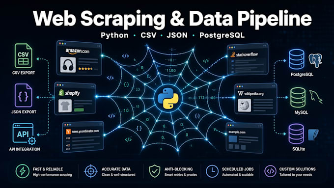build a python web scraper or data collection pipeline