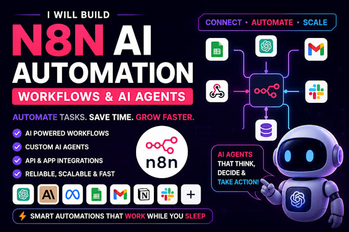 build n8n ai automation workflows and custom ai agents