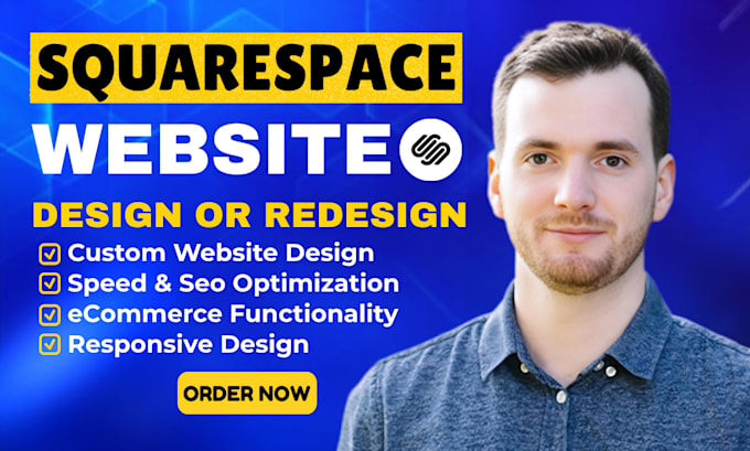 build squarespace business website, design or redesign squarespace website