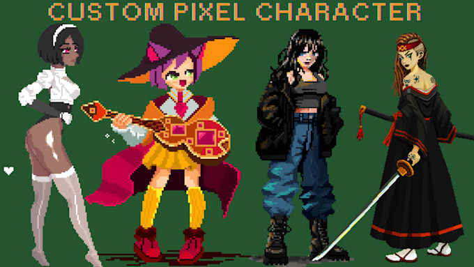 create 2d pixel art character 2d sprite sheet tileset rpg maker 2d game asset