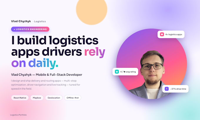 build logistic app with react native
