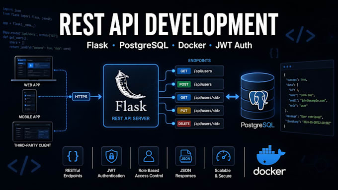 build a rest API with python flask and postgresql