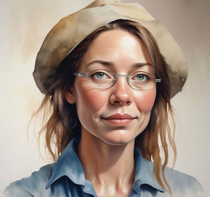 draw your portrait in watercolor