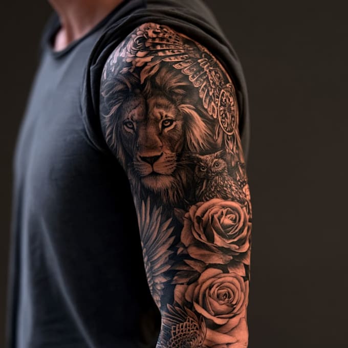 create custom tattoo design, tattoo sleeve art