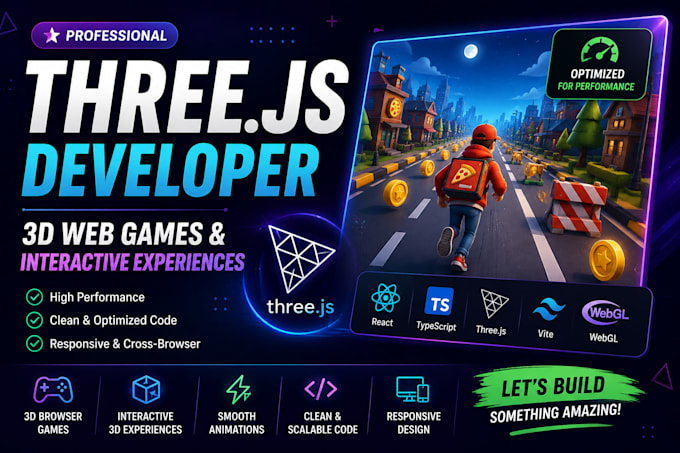 develop threejs 3d web games and interactive experiences