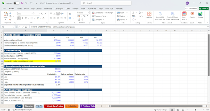 build group consolidation model and financial statements