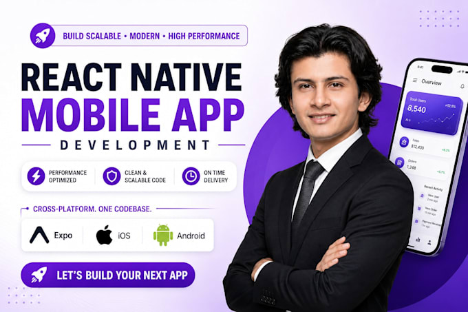 develop a cross platform mobile app in react native expo