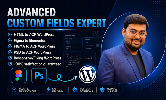 designer, developer wordpress website using acf, elementor, ecommerce, gutenberg