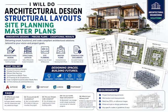 do architectural design structural layouts site planning master plans