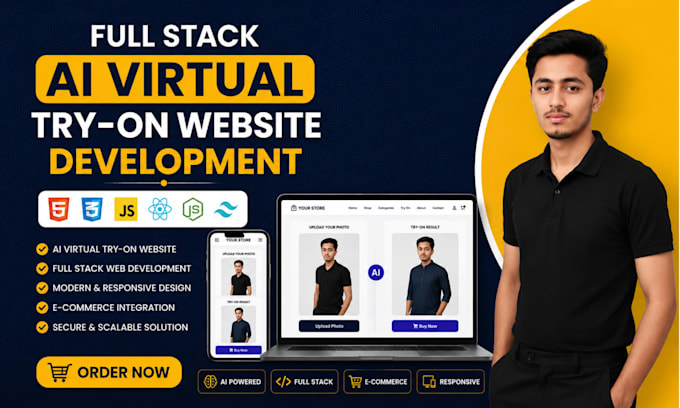create an ai clothing virtual try on website or web app