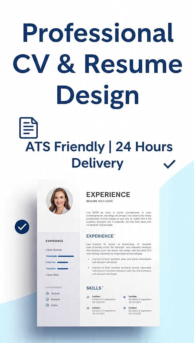 design a professional ats friendly resume and CV