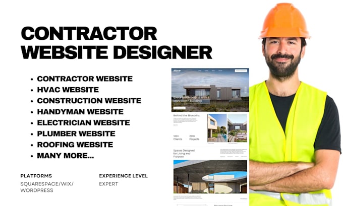 design construction website, hvac website, contractor website, handyman website