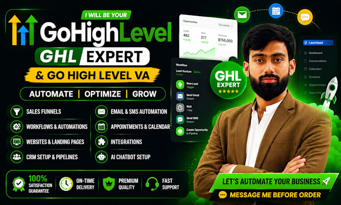 be your ghl expert and gohighlevel VA