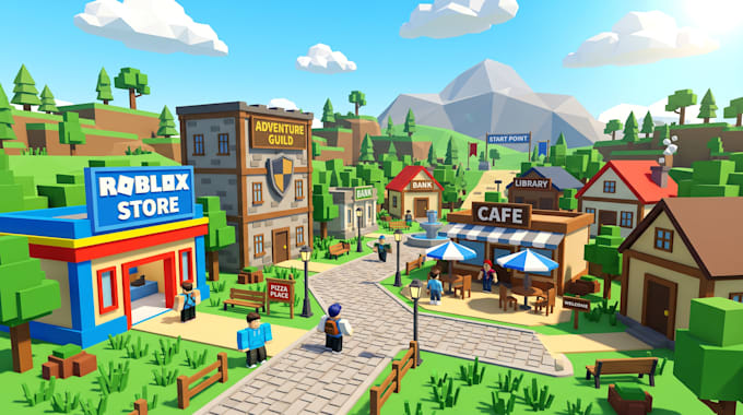 build a custom roblox map, environment, terrain with blender and roblox studio