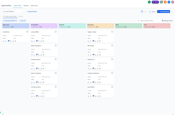 set up gohighlevel automation with ai lead scoring