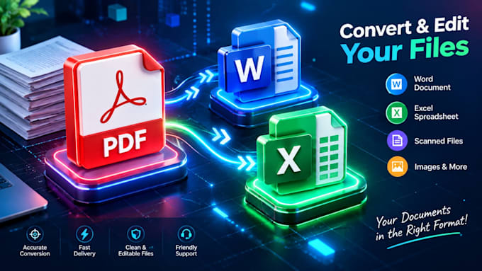 convert PDF files into editable word and excel