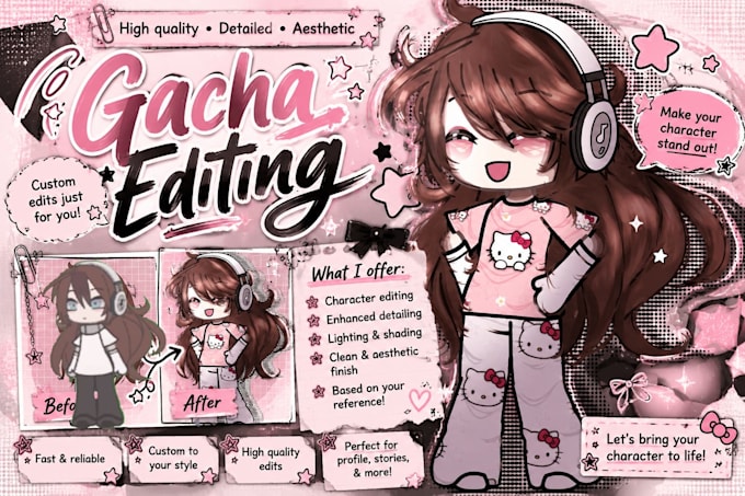 edit your gacha character to look better