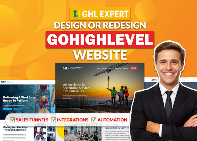 do gohighlevel website design, sales funnel setup, and automation