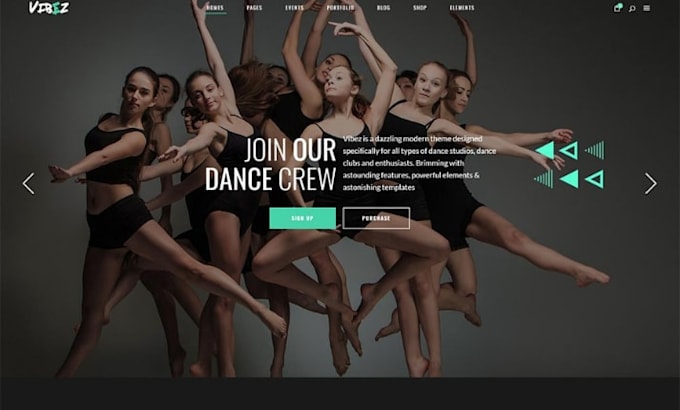 build squarespace dance class website aerobics instructor fitness class website