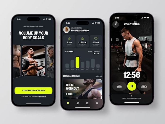 design modern mobile app UI UX in figma