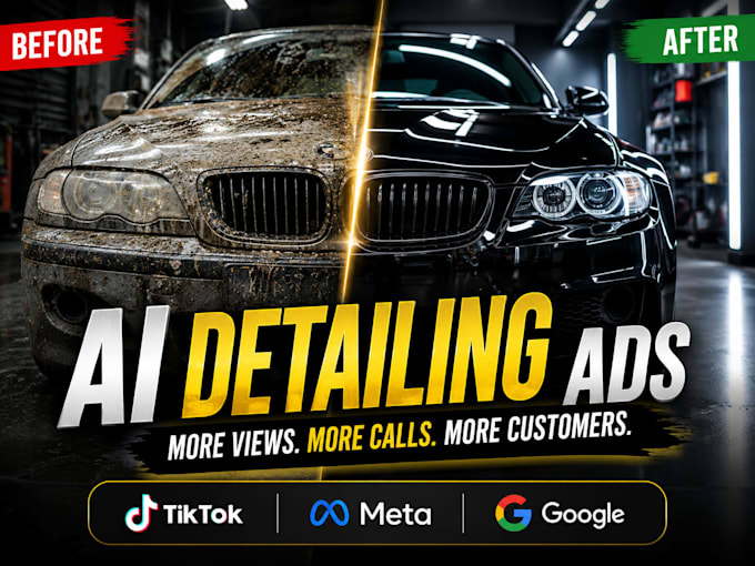 create ai video ads for auto detailing, ceramic coating, ppf and window tint