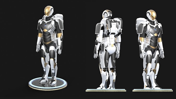 design 3d wearable cosplay armor full body suit and helmet stl file for 3d print