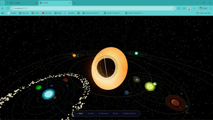 build a 3d website using three js and webgl