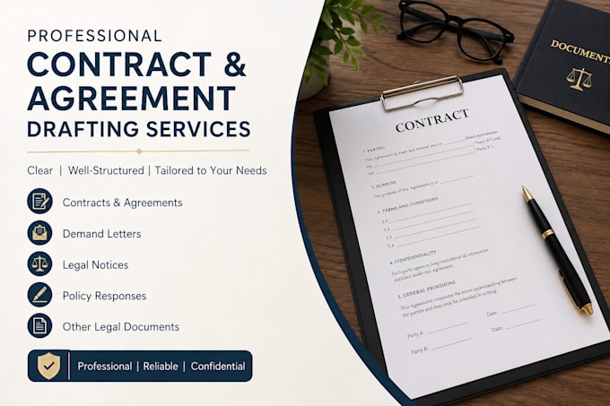 draft contracts and agreement and legal documents