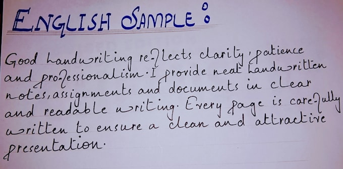 write neat and professional handwritten notes in english and urdu