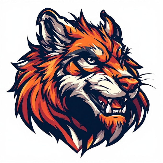cartoon, mascot logo for gaming and business