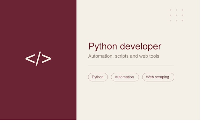 python developer data automation specialist