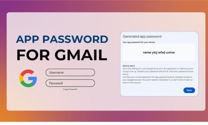 setup google SMTP server and app passwords