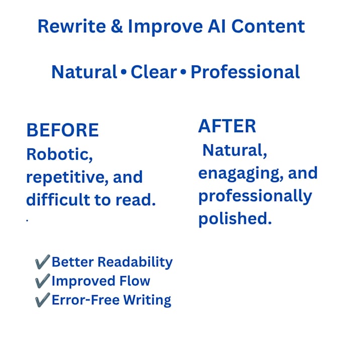 rewrite and improve ai generated content