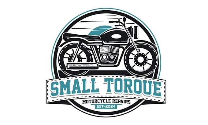 design motorcycles wind and waves logo