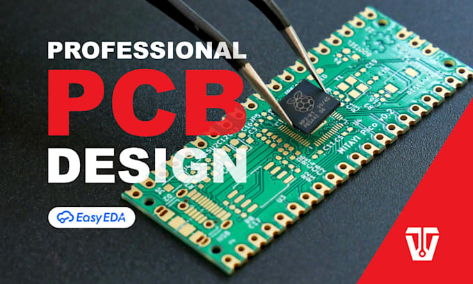 design a custom pcb schematic and layout in easyeda