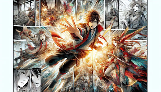 illustrate manga panels and comic book pages