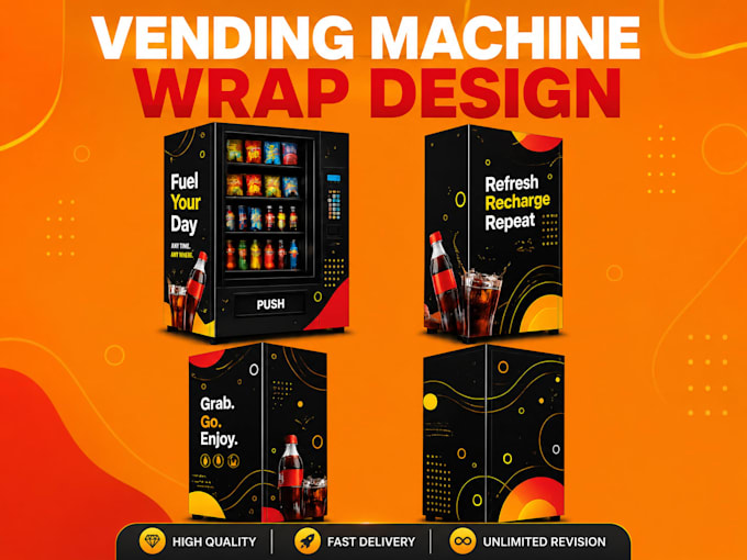 create custom vending machine wrap graphics
