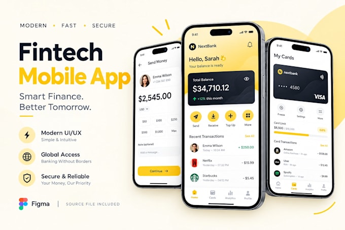 build fintech, banking and payment apps for ios and android
