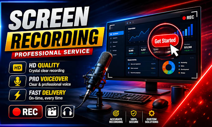 do professional screen recording,screencasting videos