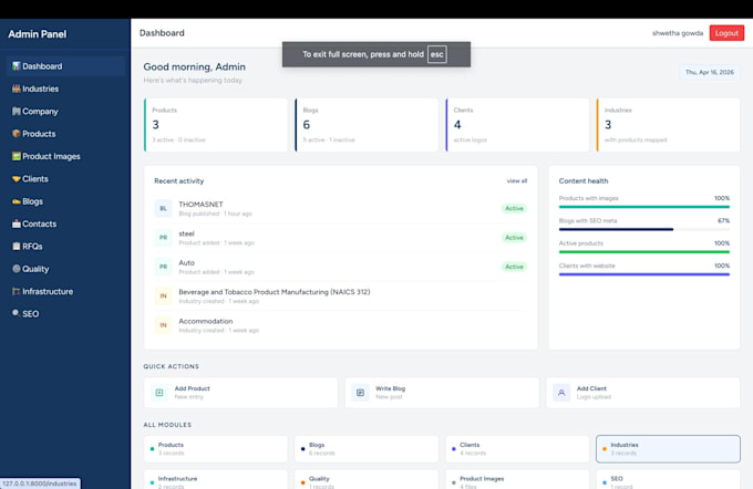 build a full stack web app using laravel and react js