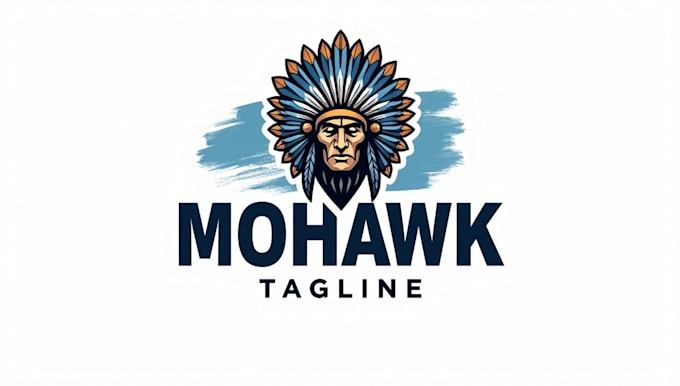 create an eye catching mohawk indian tribe logo in one day
