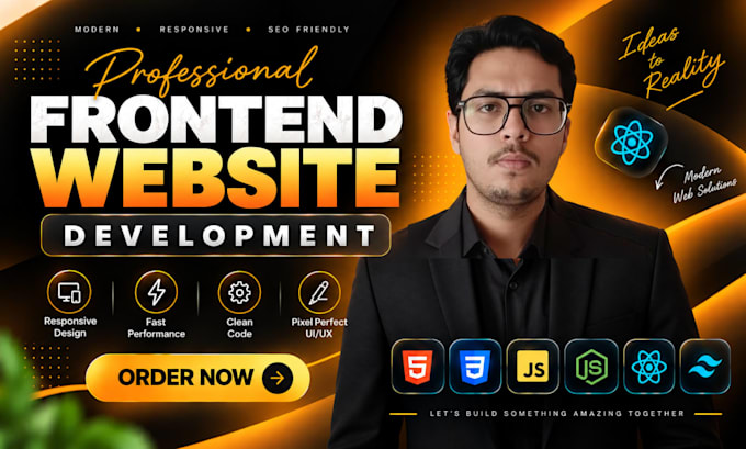 be your frontend web developer with html css javascript tailwind