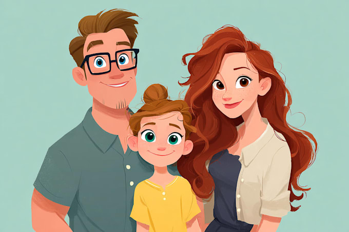 create a disney family portrait