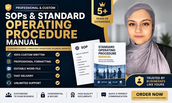 write professional sops and standard operating procedure manuals