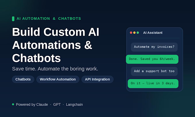 build custom ai automations and chatbots for your business