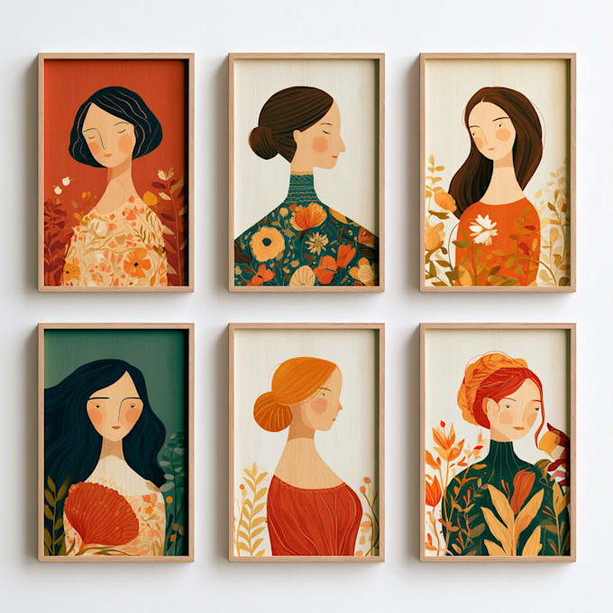 design trendy printable wall art, aesthetic poster