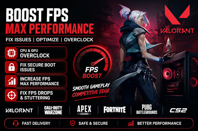 fix PC problems, boost fps, optimize windows, and overclock cpu and GPU