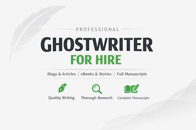 create a short story or ghostwrite