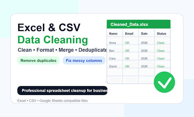 clean format merge and deduplicate your excel or CSV data